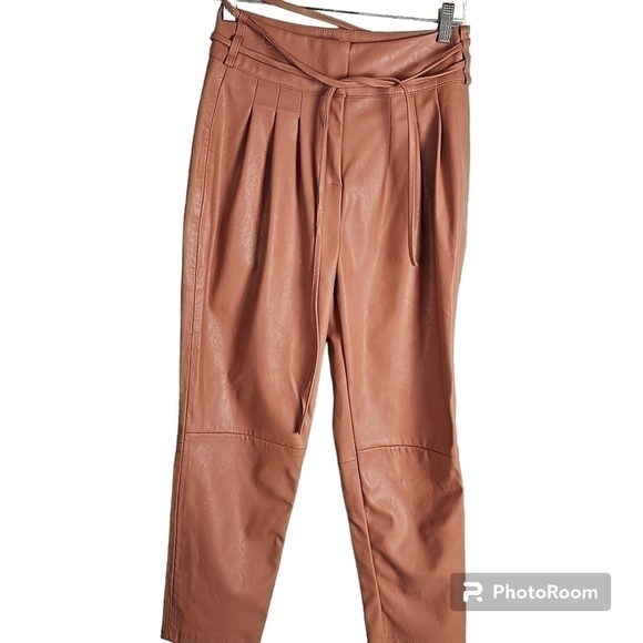 Blank NYC Anthropologie Chelsea Blush Faux Vegan Leather High Waist Pants in 26 - Picture 3 of 11